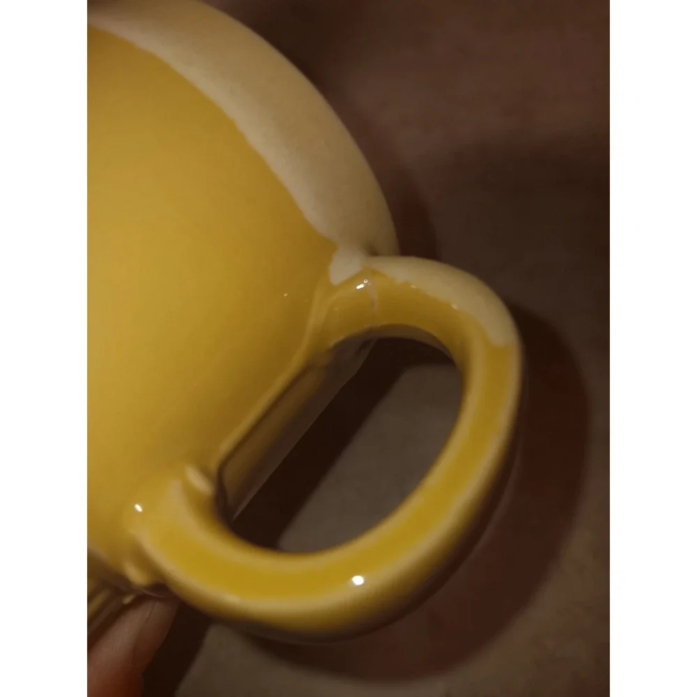 Vtg Tan Drip Glaze Coffee Cups Japan Stackable Ceramic Retro Style Kitchen Decor - Picture 7 of 8